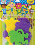 22645 Fuse Bead Pegboards 7-Pack-Boy/Girl/Bear/Monkey/Butterfly/2 Flowers