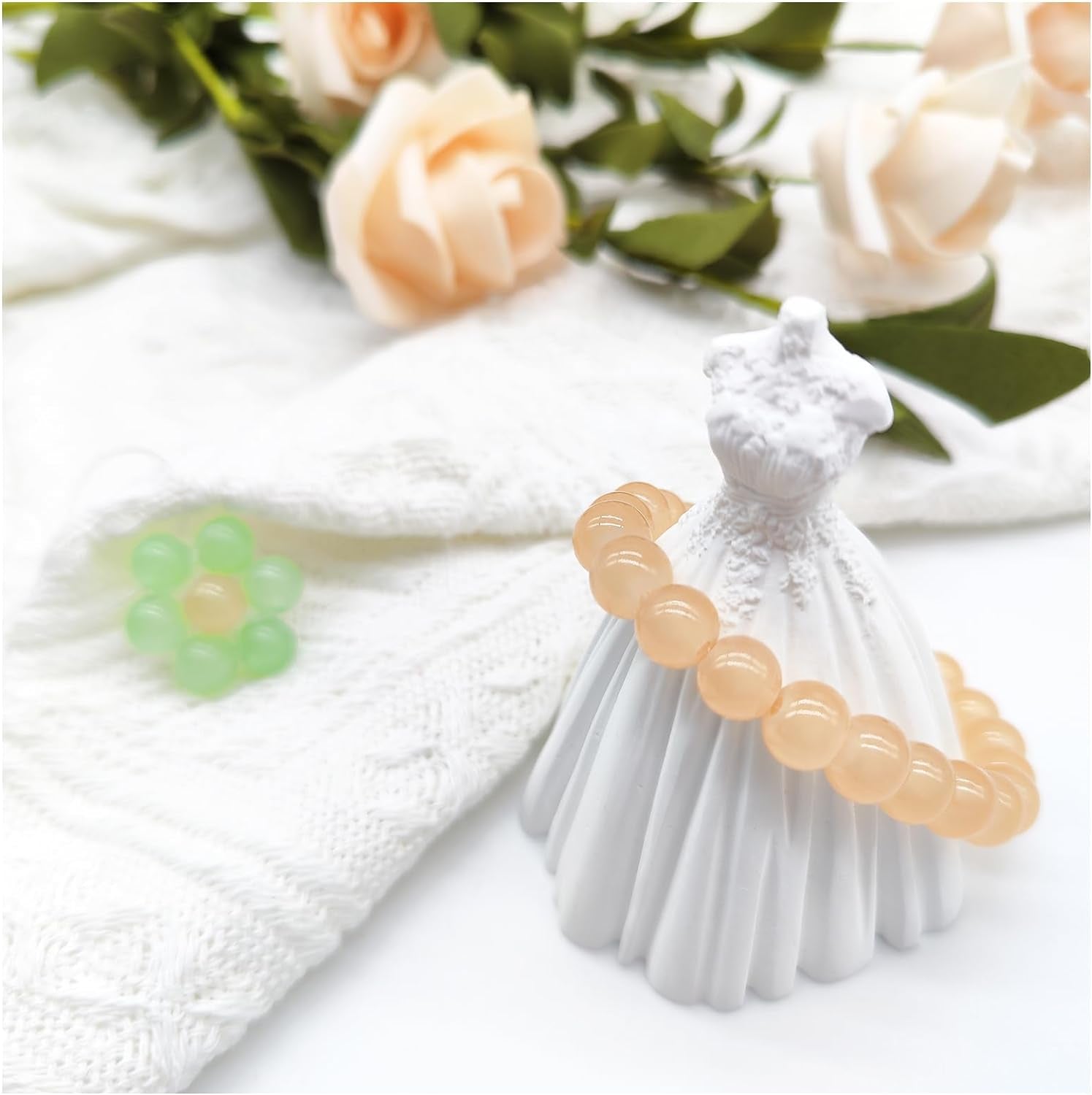 1200Pcs 8Mm Glass Beads for Bracelets Making, 24Colors Crystal Glass Beads Jewelry Making Kit, round Beads for DIY Bracelet Crafts