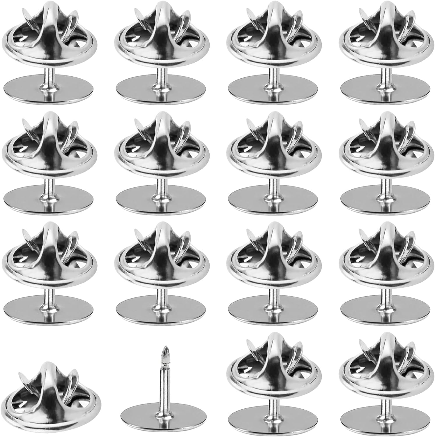 50 Pairs Pin Backs Replacement，Gold Butterfly Tie Tacks, Perfect Blank Pin Keepers for Craft Making Jewelry Making