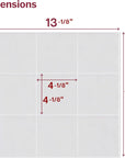 4X4 Photo Album Sleeves - Fits 12X12 3 Ring Album Binder (25 Pack), 12 X 12 Scrapbooking Pages with 9 Square Pockets, Picture Page Refill Hold 450 4 X 4 Prints, Archival Quality