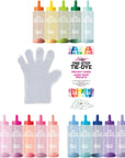 One-Step Tie Dye Kit, over the Rainbow, Easy Party Activity, Gift Idea, 15-Color Kit