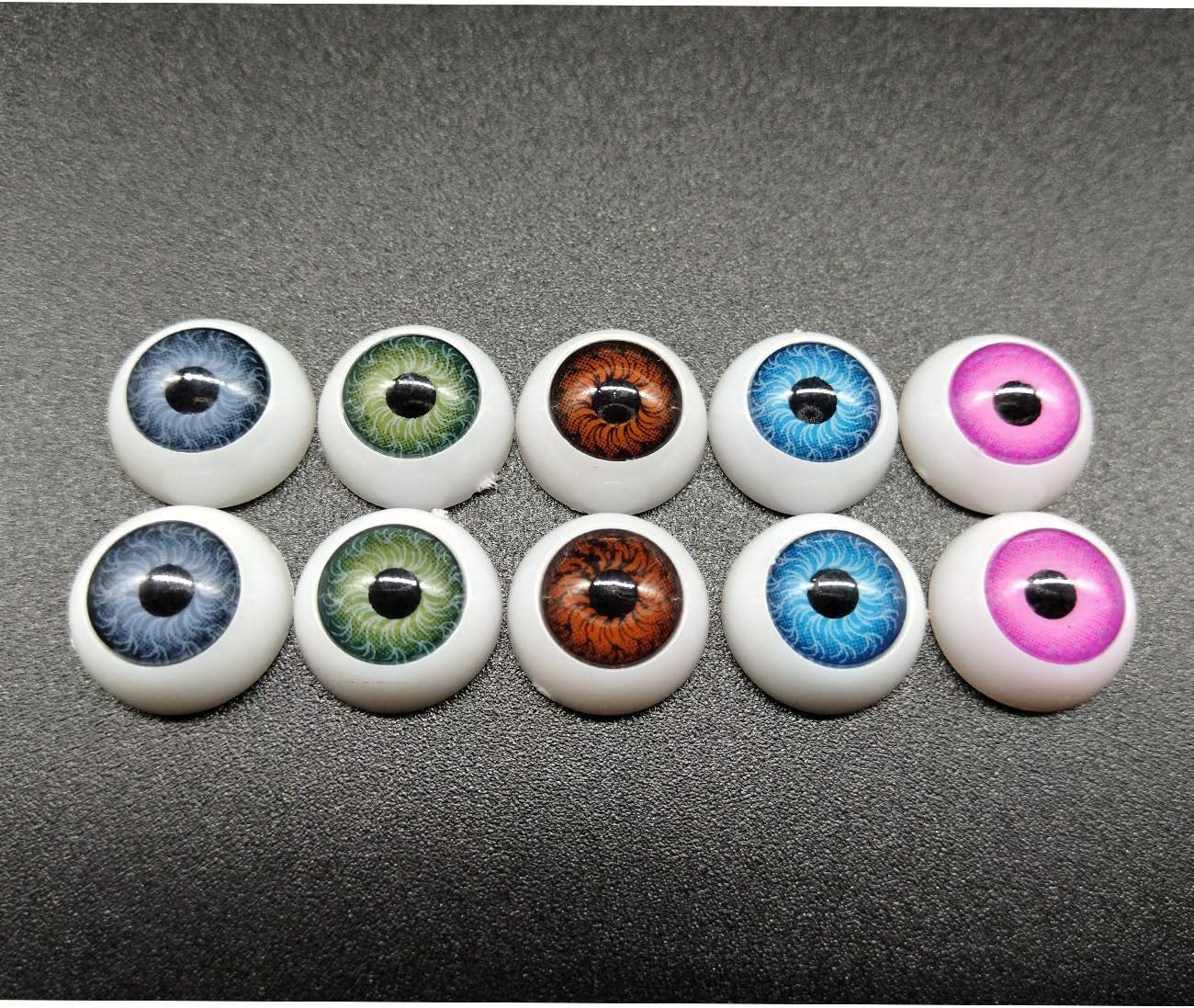 100Pcs/Box 12Mm Doll Eyeballs Half round Acrylic Eyes for DIY Doll Bear Crafts Halloween