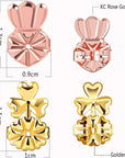 9 Pairs Earring Lifters with 30 Pieces Bullet Clutch Earring Backs, Earring Backs for Droopy Ears, Adjustable Hypoallergenic Sliver Safety Magic Earring Backs for Heavy Drooping Earring