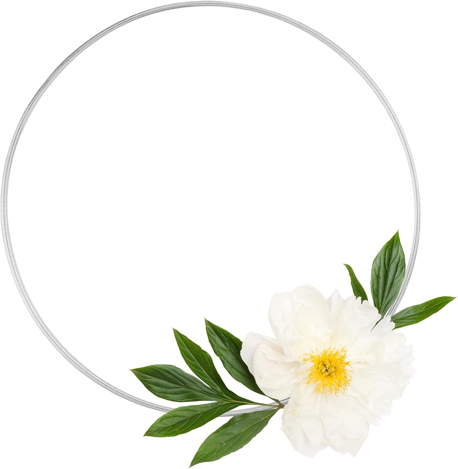 8 Pack Large Metal Floral Hoop Wreath Macrame Silver Hoop Rings(6 Inch8 Inch10 Inch 12 Inch) for Making Wedding Wreath Decor and DIY Dream Catcher Wall Hanging Crafts-Silver