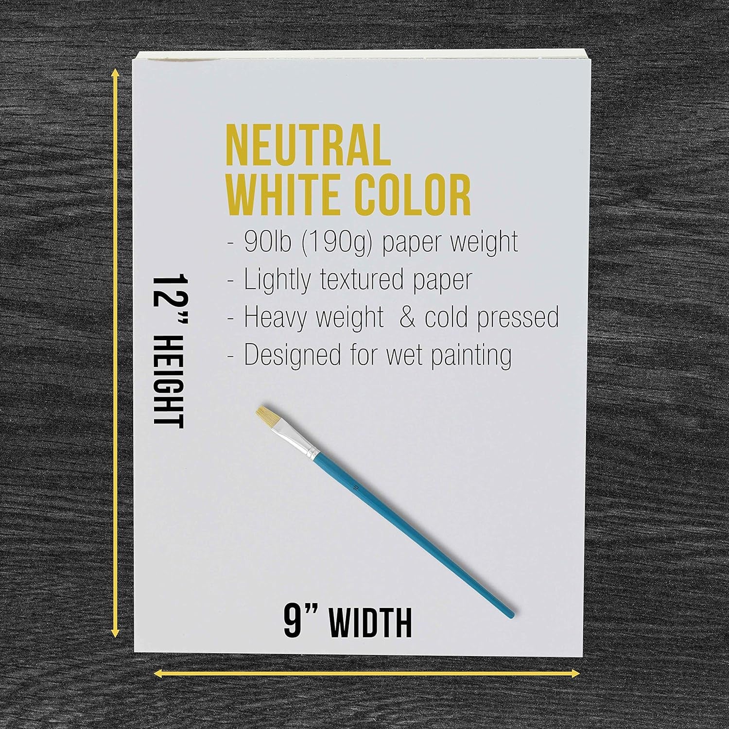9" X 12" Premium Heavyweight Watercolor Painting Paper Pad, Pack of 2, 24 Sheets Each, 90 Pound (190Gsm) - Cold Pressed, Acid-Free, Wet, Dry &amp; Mixed Media - Artists, Students, Adults