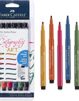 Calligraphy Pitt Artist Pen Set - 6 Multi Colored Calligraphy Pens