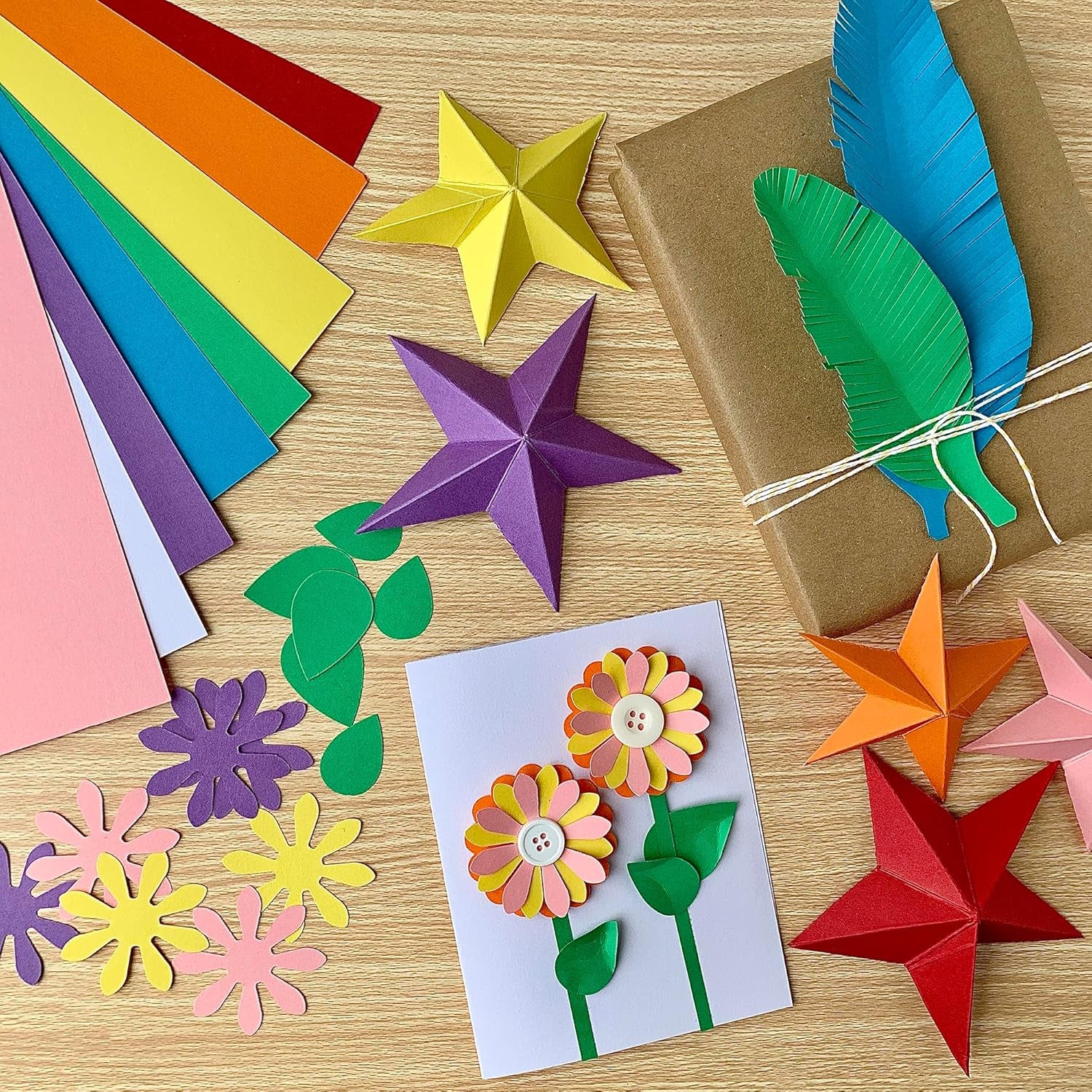 65 Lb Cardstock Paper, 8.5” X 11”, 176 Gsm Colored Craft Paper for Arts, Crafts, Scrapbooking &amp; Card Making, 50 Pc