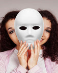 36 Pieces Paper Mache Masks White DIY Craft Paintable Mask Cosplay Mask Halloween Party Decor for Women Men, 2 Sizes