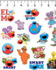 Sesame Street Sticker Pack Die Cut Vinyl Large Deluxe Stickers Variety Pack - Laptop, Water Bottle, Scrapbooking, Tablet, Skateboard, Indoor/Outdoor - Set of 50