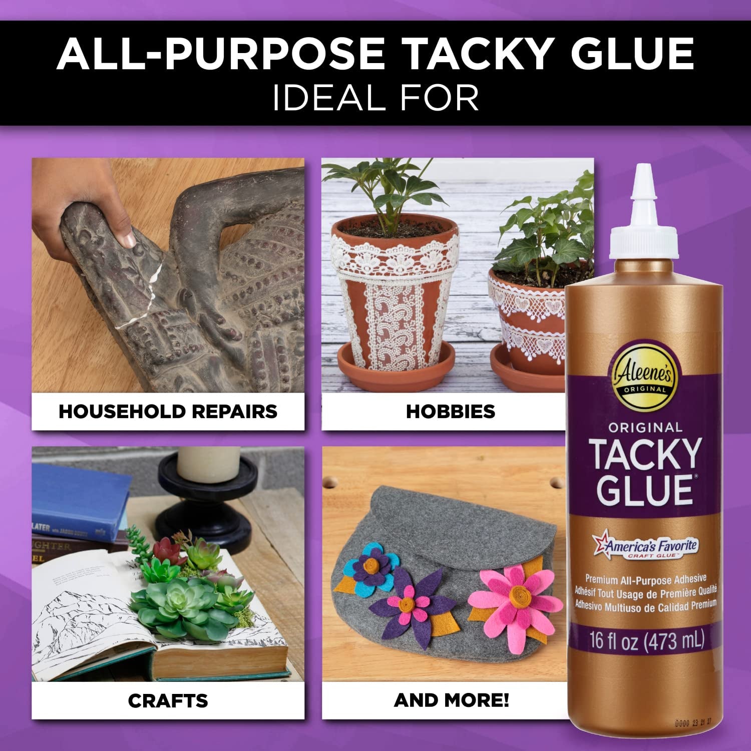 Tacky 16 Fl Oz, Glue, 16 FL OZ, Craft Supplies, School Supplies, 16 FL OZ