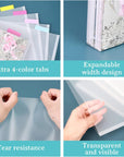 20 Pieces Scrapbook Paper Storage Clear 12 X 12 Paper Storage Organizer with Tabs and Gusset Bottom for Holding Scrapbook Paper, Vinyl Paper, Paper, Cardstock