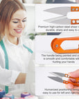 9 Pcs Sewing Scissors Thread Snips, 4.1 Inch Yarn Snips, High-Carbon Steel Thread Snippers, Sewing Snips Thread Cutter Scissors for Stitch, Knitting, Mini DIY Supplies, Crafts
