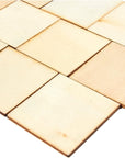 60 Pieces 2X2 Wood Squares for DIY Crafts, Unfinished Wooden Cutout Tiles for Painting