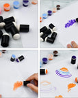 30 Pcs Craft Finger Sponge Daubers Drawing Project Finger Painting Sponge Set for Card Making, Painting, Stamping, Ink