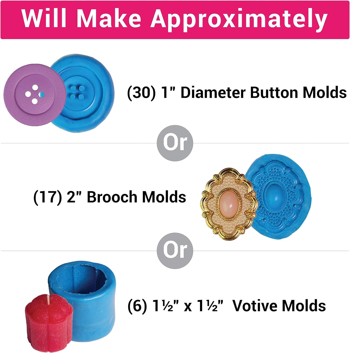 Silicone Plastique DIY Silicone Mold Making Kit, Super Easy 1:1 Mix Putty, 3/4 Lb, Makes Strong, Reusable Silicone Molds, Food Grade, Non-Toxic, for Chocolate, Candy, Fondant, Resin, Plaster, Soap