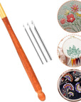 Tambour Hook with 3 Needles 70 100 120 Embroidery Beading Crochet Tools Kit