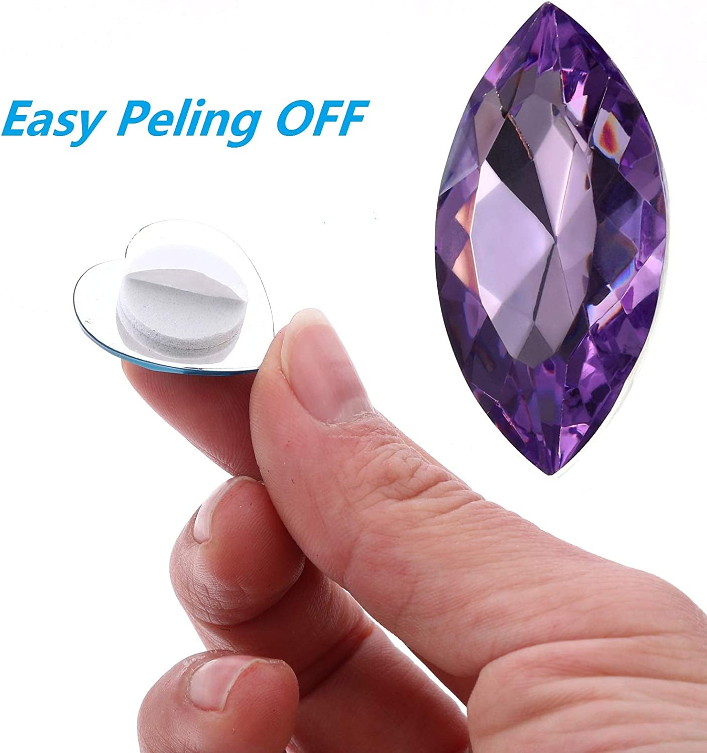 Self Adhesive Craft Jewels Jumbo Bling Crystal Gem Stickers Assorted Shapes Colors Rhinestone Stickers for Arts & Crafts Projects Pack of 110 …
