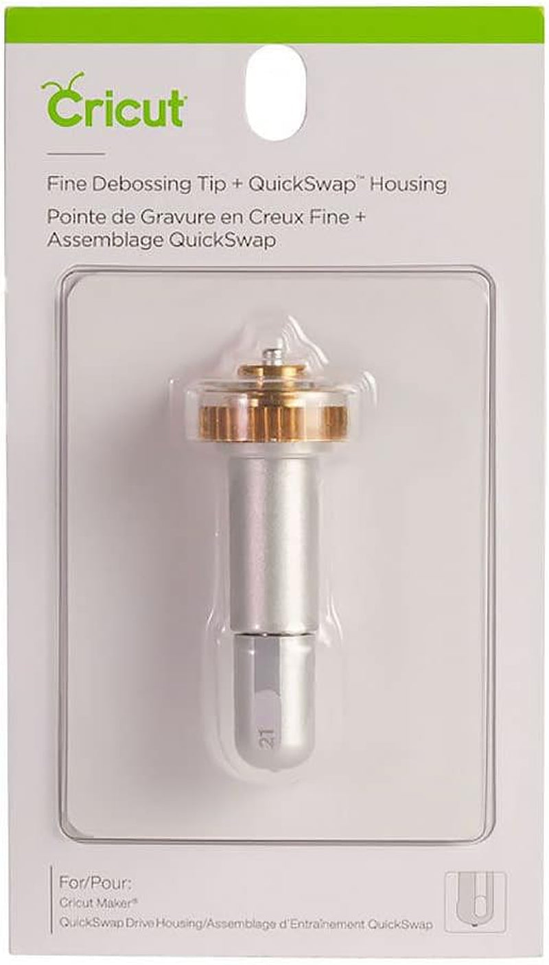 Fine Debossing Tip + Quickswap Housing, Tip with Rolling Debossing Ball, Deboss Designs on Thick Foil, Cardstock & More, for Personalized Crafts, Compatible with  Maker Cutting Machine