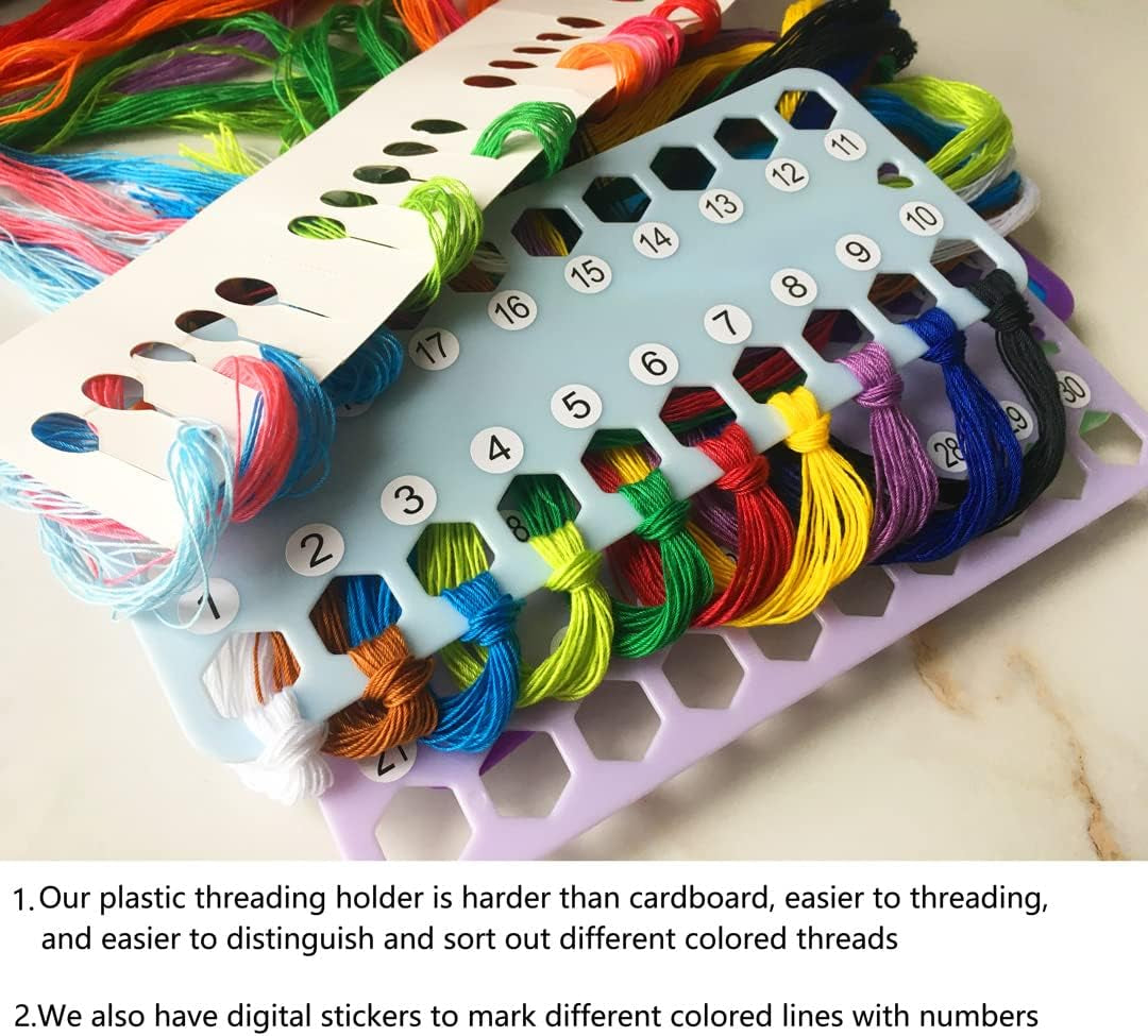 10Pcs Embroidery Floss Organizer Cross Stitch Thread Holder Storage Tool Needlework Project Card