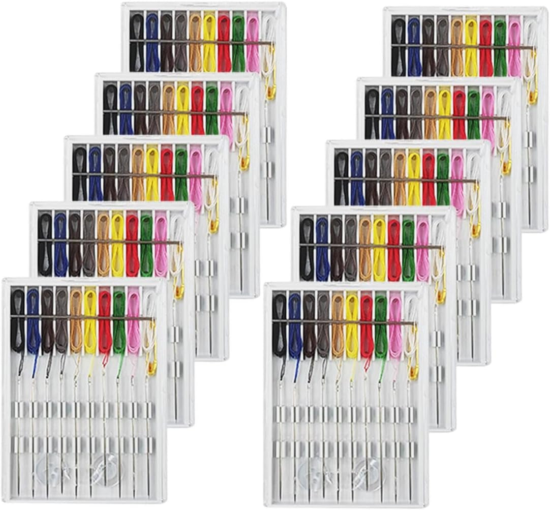 10 Boxes Quick Fix Sewing Kit, Easy Pre Threaded Needle Kit, Prethreaded Sewing Kits, Pre Threaded Needles, Pre-Threaded Needles, Needles and Thread Box, Needle and Thread Box, Fix Sewing Kit