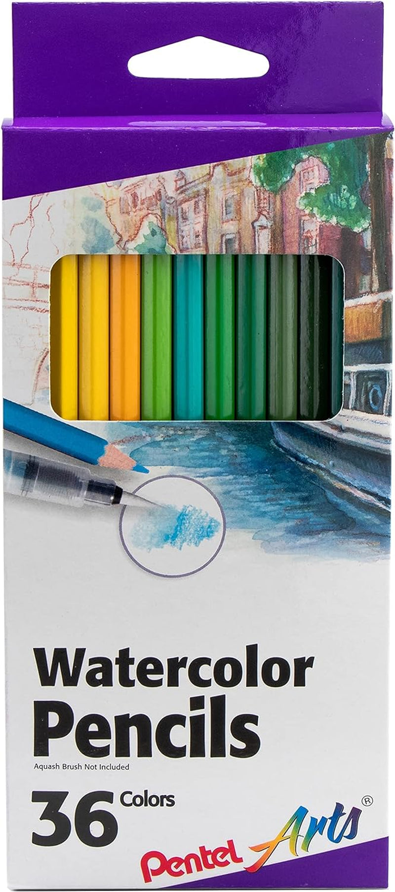Arts Watercolor Pencil Set - Assorted Colors, 36-Pack (CB9-36)