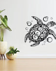 9Pcs Ocean Sea Turtle Jellyfish Dolphin Skeleton Fish Stencils Sea Animal Tropical Template Hawaiian Palm Tree Beach Dolphin Shark Stencils for Painting on Wood DIY Craft Wall Décor (Fancy)