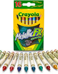 Metallic Crayons (16Ct), Kids Crayons for Coloring and Drawing, Glitter, Shiny, and Unique Colors, Gift for Kids, Nontoxic, 3+
