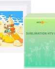 20 Sheets Sublimation Clear HTV Vinyl Sets -10 Sheets Glossy Sublimation Vinyl 8.5" X 12" + 10 Sheets Sublimation Paper 8.5" X 11",Suit for Light Colored Cotton Fabrics