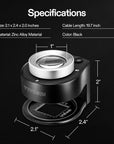 30X Rechargeable Loupe Magnifier with White LED Light and UV Light, Portable Magnifying Glass with Optical Glass Lens & Scale for Jewelry, Textile, Gems, Stamps, Coins and Plants