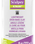 Super  Ultralight White, Lightweight, Non Toxic. Soft, Sculpting Modeling Polymer Clay, Oven-Bake Clay, 8 Oz Bar. Great for All Advanced Sculptors, Artists and Cosplayers.