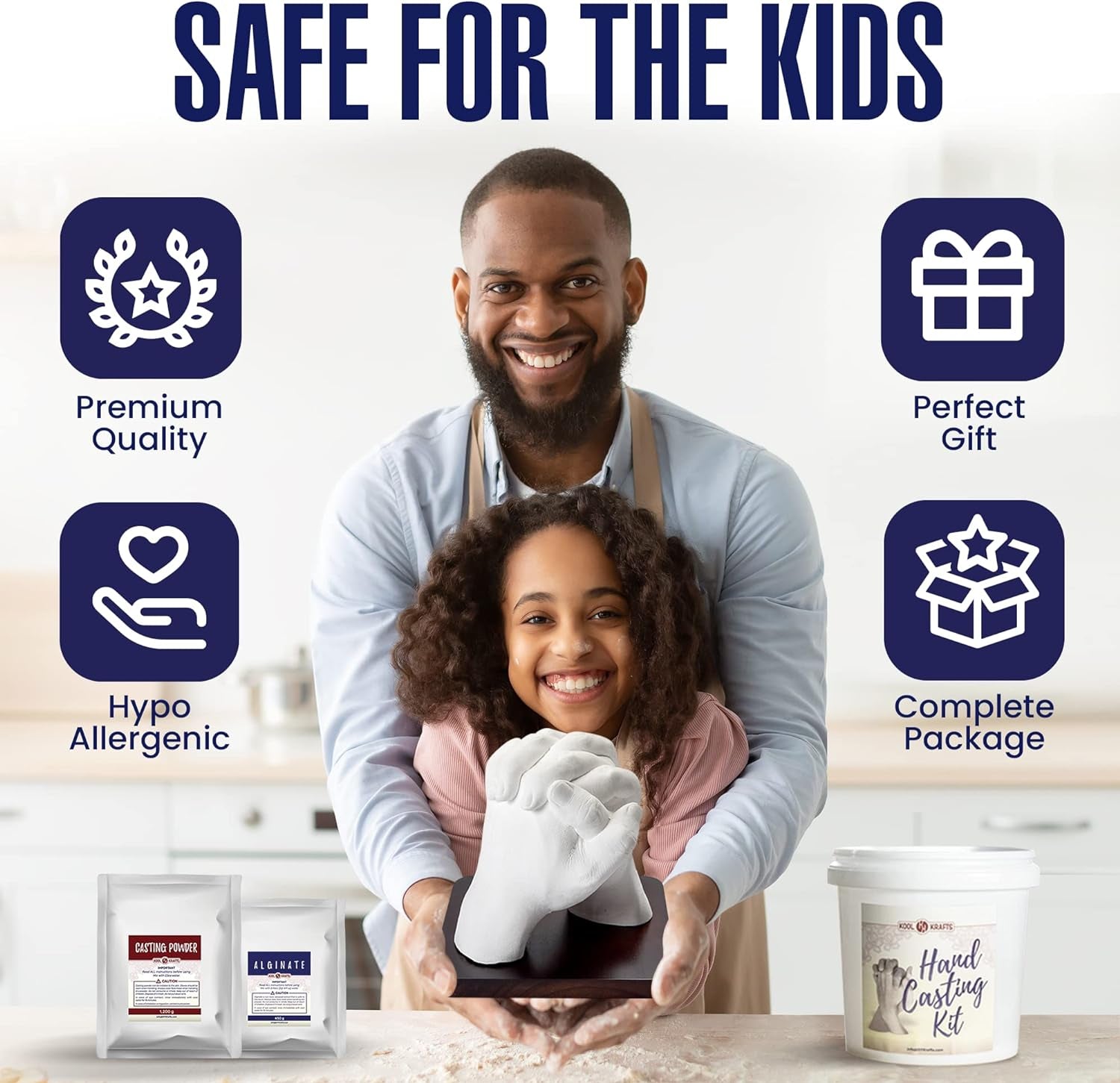 Hand Casting Kit for Couples, DIY Plaster Statue Molding Kit, Wooden Mahogany Base DIY Hand Mold Kit, Anniversary for Men, Women, Wedding Gift, Mother&#39;S Day Gifts for Wife, Valentine&#39;S Day Gift