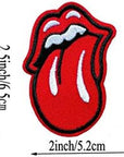 3 PCS Red Lips Tongue Patches Iron on Patches Embroidered Motif Applique Glitter Sequin Decoration Patches DIY Sew on Patch for Jeans Clothing Tattoo Biker Punk Embroidered Applique Sequins Badge