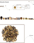 700 Wooden Beads for Jewelry Making Adults, Assorted African Beads, Wood Beads for Craft Bracelets and Necklace Jewelry, Crafts Macrame Supplies, round Bead Pack for Bracelet and Necklaces