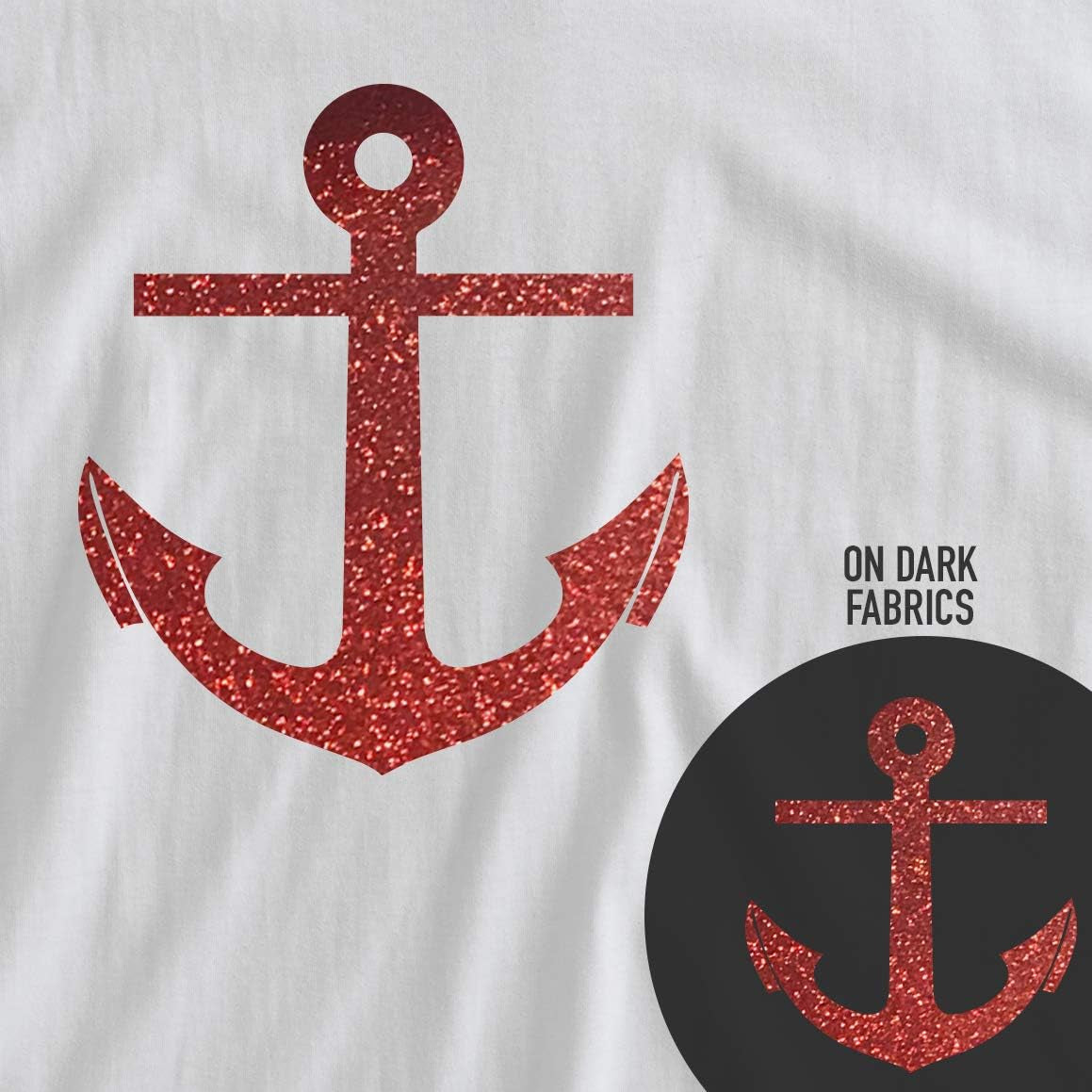 Glitter HTV 12"X3Ft Roll (Red) Iron on Heat Transfer Vinyl