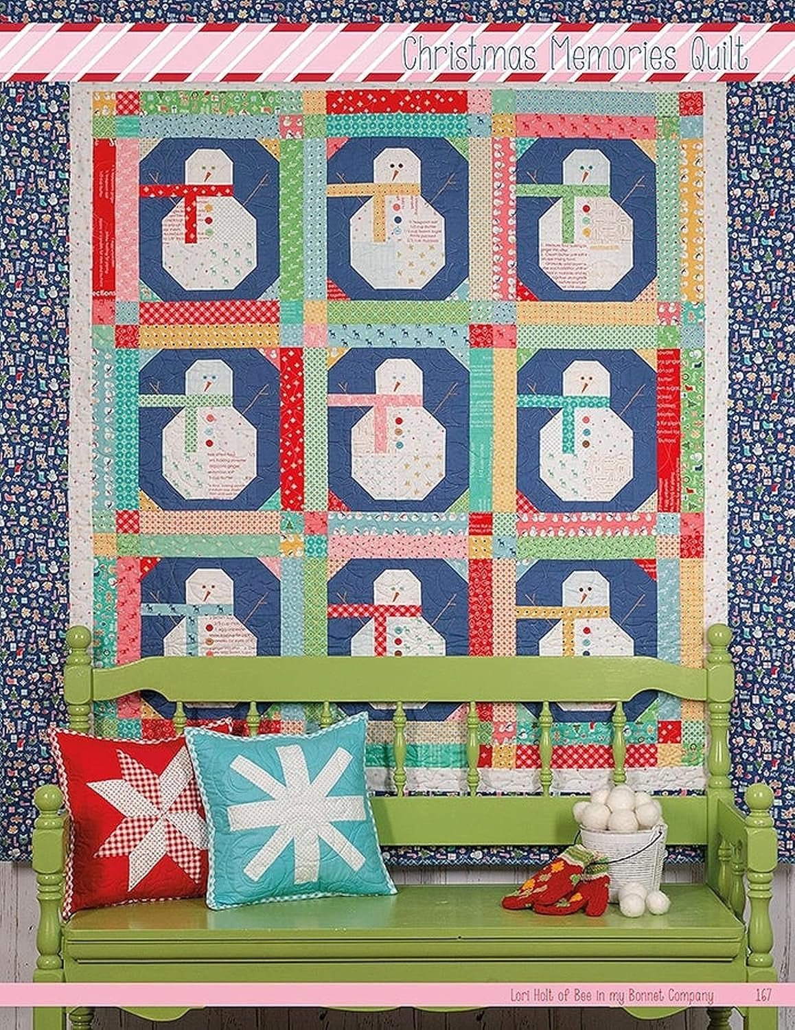 Vintage Christ Mas Quilt Book by Lori Holt of Bee in My Bonnet, 11 X 9 X 1