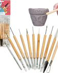 Pottery Tool Kit -21 Tip Double Sided, 11-Piece Tool Beginner'S Clay Sculpting Set, Clay, Wood Carving, Ceramic Art Project Accessory for School, Classrooms, Kids/Adults, Birthday Gift, Craft Activity