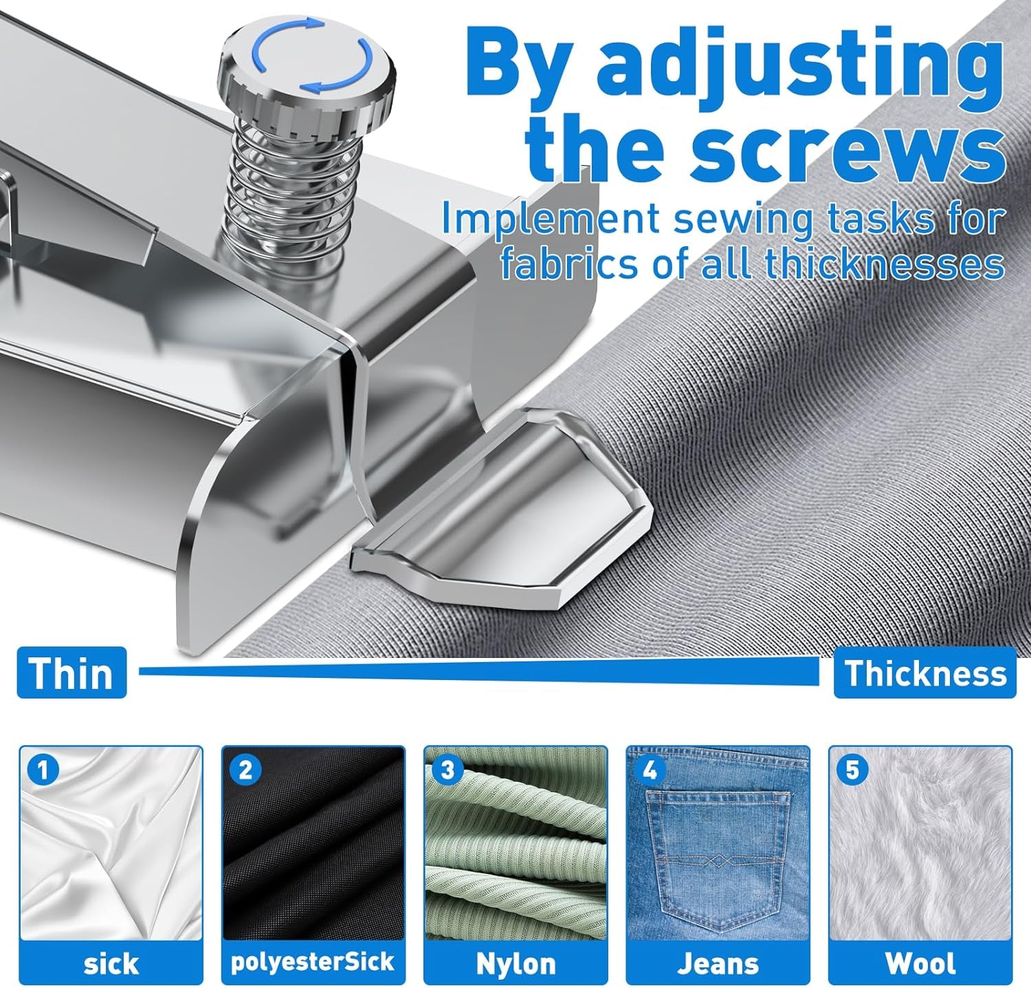 Magnetic Seam Guide for Sewing Machine, Magnetic Seam Guide with Clip, Multifucntional Seam Guide, Hemmer Guide, Magnet Hem Guide for Sewing Machine, Universal Sewing Accessories and Supplies