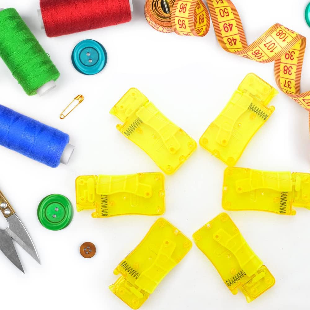 5 Pcs Automatic Needle Threader Easy Needle Threader Tool Self-Thread Guide Plastic Sewing Accessories Sewing Needle Device for Hand Stitching and Sewing Machine Quick Needle Threading