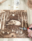 Wood Burning Kit, Professional Woodburning Pen Tool, DIY Creative Tools,Wood Burner for Embossing/Carving/Pyrography，Suitable for Beginners,Adults (Orange)