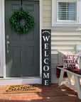 Welcome Stencil, Stencils for Painting on Wood Reusable, Own DIY Projects, Gifts and More, Easy to Use Large Letter Stencil – Horizontal and Vertical (Welcome Stencil)