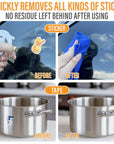 Adhesive Remover for Cars, 3.3 Fl.Oz Car Sticker Remover Spray with Scraper & Extra Plastic Razor Blades, Sticker Remover for Cars, Windows, Rapidly Removes Labels, Sticker, Glue