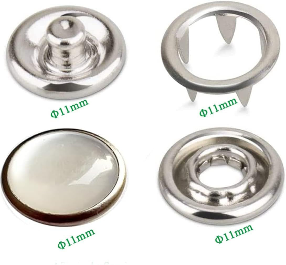 Pearl Snaps with Fastener Pliers Press Tool Kit 40 Set Snap Fasteners Kit Snap Buttons for DIY, Sewing and Crafting