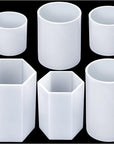 Candle Molds for Candle Making, 4PCS Cylinder Silicone Candle Molds and 2PCS Hexagon Silicone Candle Molds for Making Candle, DIY Craft