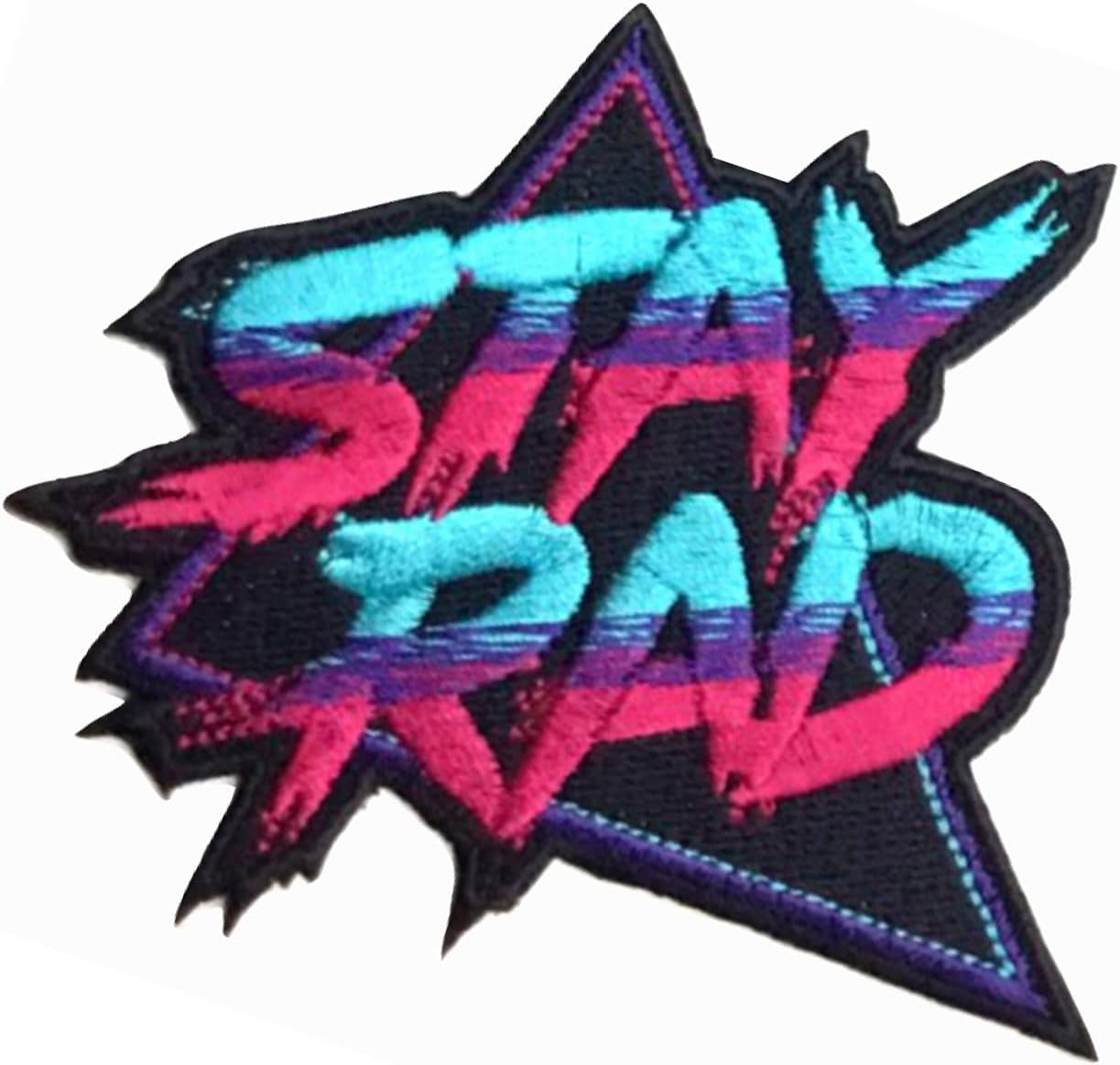 - Stay Rad Patch Retro 80S Embroidered Iron, On/Sew on Cool Patch