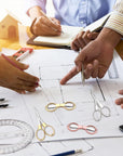 Stainless Steel Scissors anti Rust Folding Scissors Glasses Shaped Mini Shear for Home and Travel Use (6)
