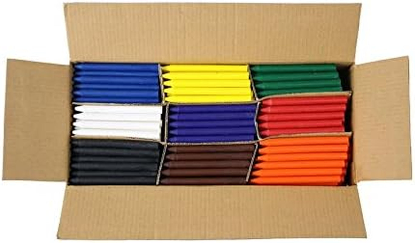Bulk Unwrapped Crayons Case of 270 (9 Colors, Wax) for Crafting, Parties, Kids | Paperless Crayons with No Paper Wrapper | Safety Tested Compliant with ASTM D-4236