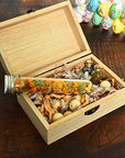 6Pcs Large Unfinished Wooden Box Rectangle Keepsake Box Stash Boxes with Hinged Lid for DIY Easter Arts Hobbies, Jewelry,6X4X2.3Inch