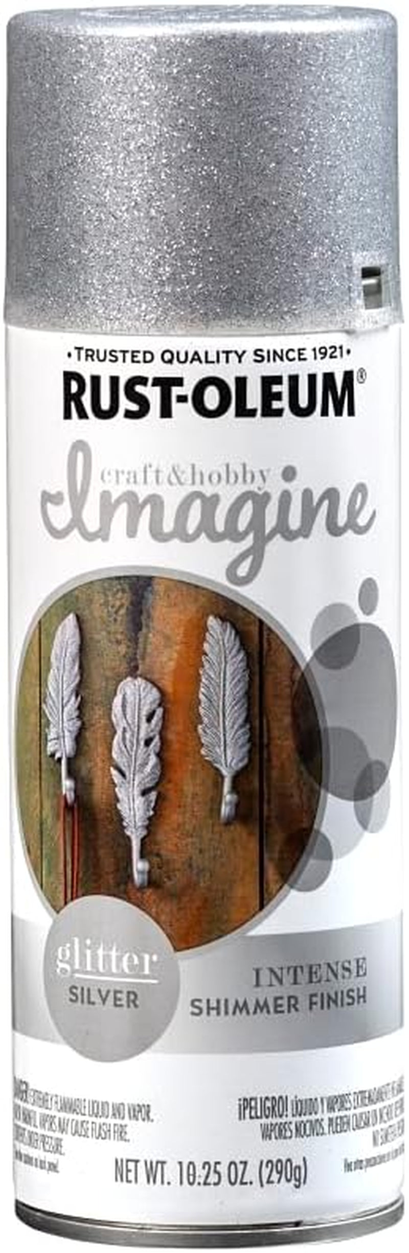 Imagine Craft & Hobby Glitter Spray Paint Glitter Silver, 10.25 Oz.