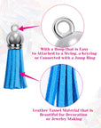 200Pcs Leather Keychain Tassels Bulk for Crafts, Acrylic Blanks, Charms, Earrings, Bracelets and Jewelry Making (40 Colors)