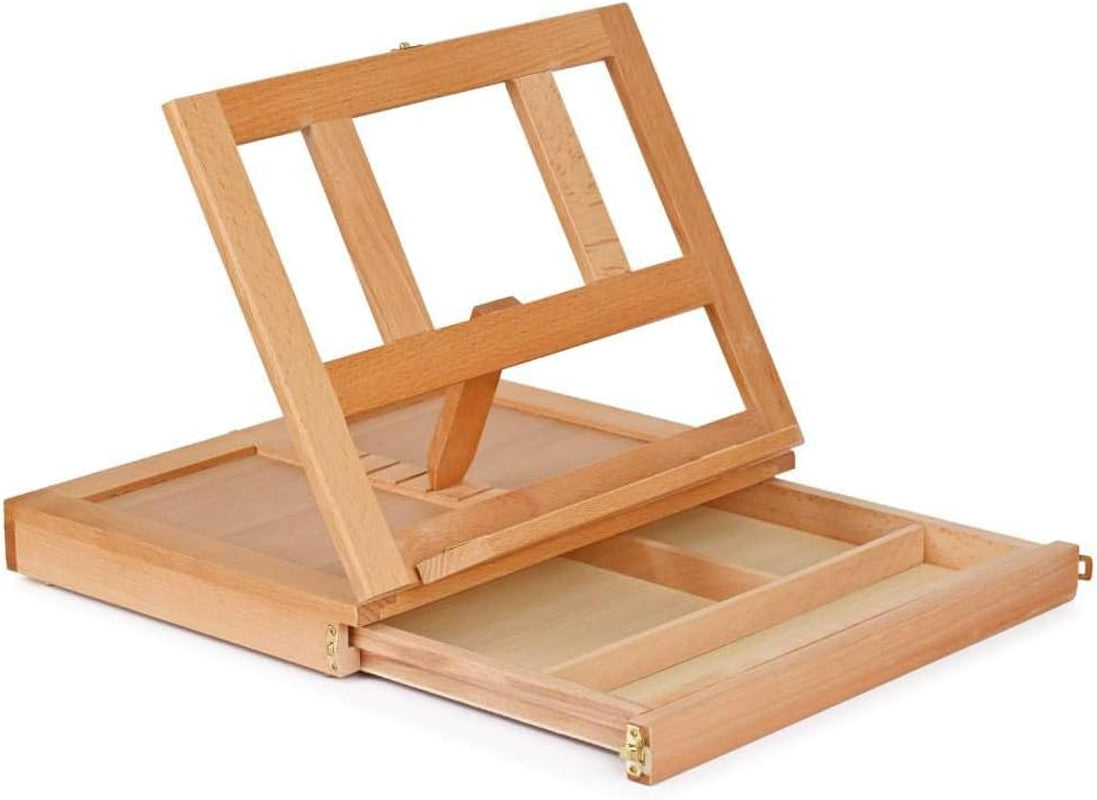 Tabletop Art Easel Acrylic Paint Set for Adults &amp; Kids, Art Easel for Painting Portable Wooden Art Easel Stand,Painting Kits with Tabletop Easel,12 Paints,6 Brushes,3 Paint Knives,Palette,Canvas Board